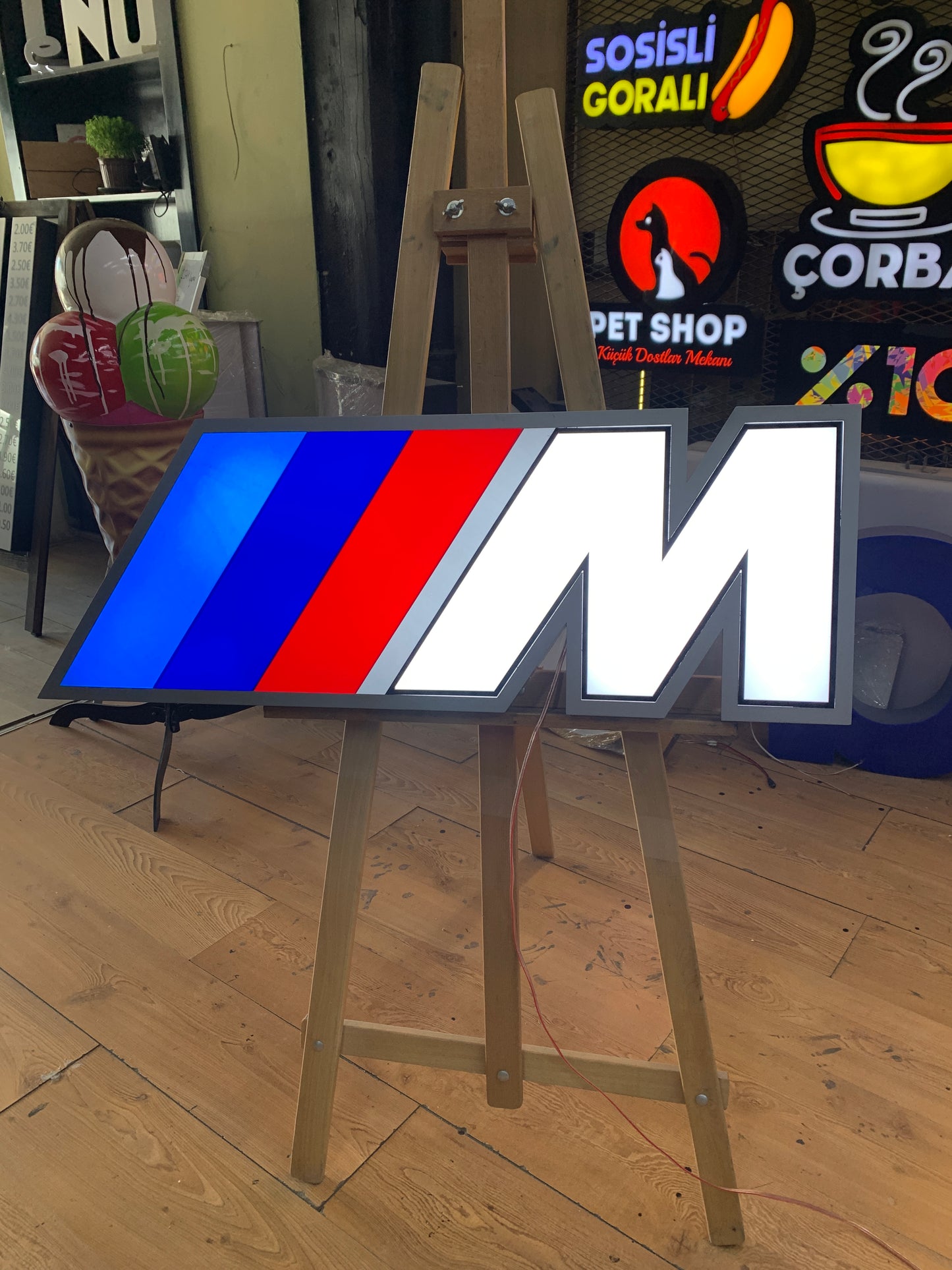 M Power Logo Garage Sign